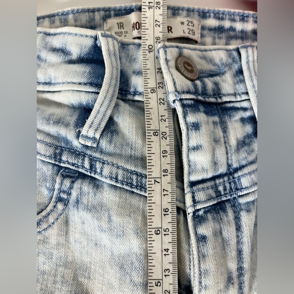 HOLLISTER Acid Wash Denim Skinny Jeans High Waisted Waist Size 25 Length 29 - Picture 8 of 8